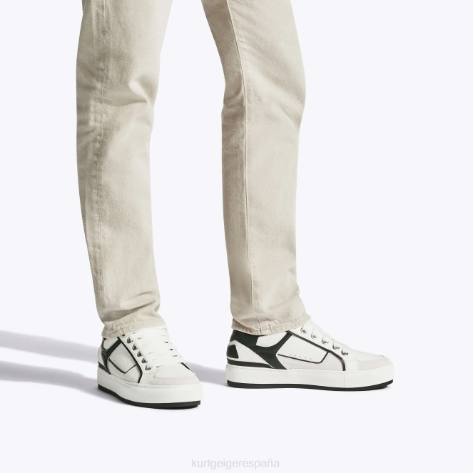 Kurt Geiger hombres banco sur de londres 2LPR593 | calzados blanco negro